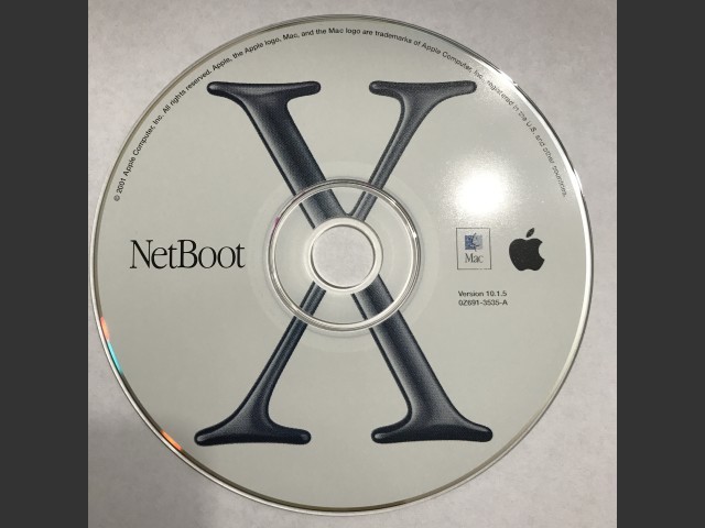 691-3535-A,0Z,Mac OS X v10.1.5 Server. NetBoot v2.0.4 (CD) (2001)