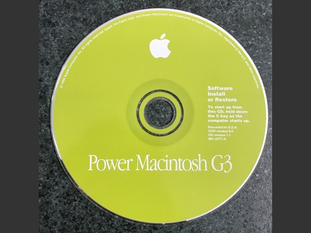 Mac OS 8.6 (Disc 1.1) (G3) (691-2377-A) (CD) (1999)