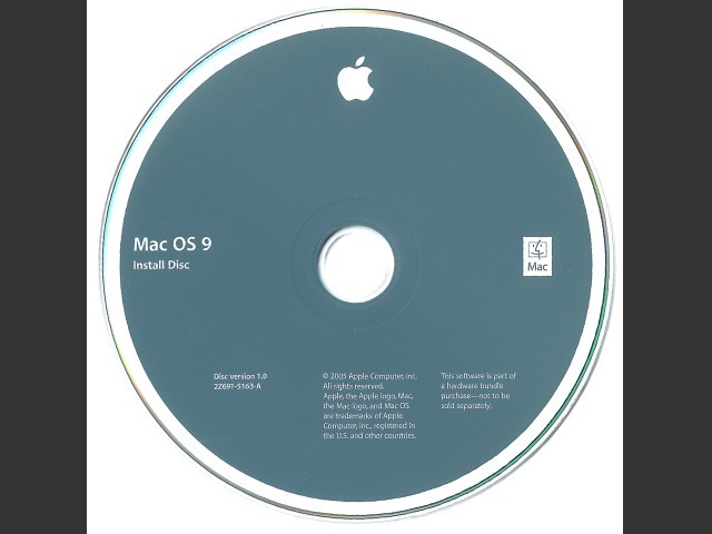 Mac OS 9.2.2 Classic Multilingual DVD Installer for Panther and Tiger (2005)