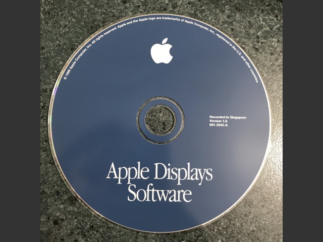 Apple Displays Software 1.8 (691-2345-A) (CD) (1999)