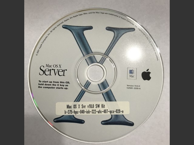 Mac OS X Server 10.0.4 (691-3209, 691-3046) (2001)