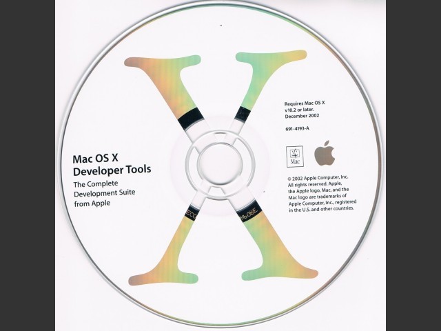Mac OS X Developer Tools Requires OSX 10.2 or later 2002-December (CD) (2002)