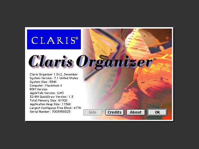 Claris Organizer 1.0 (1995)