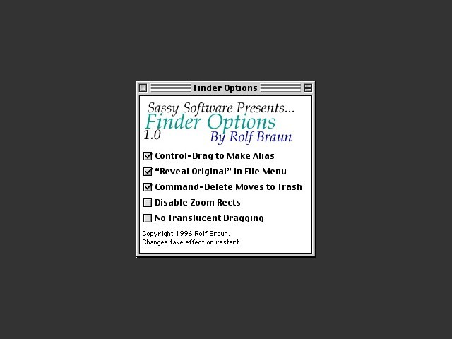 Finder Options 1.0 (1996)