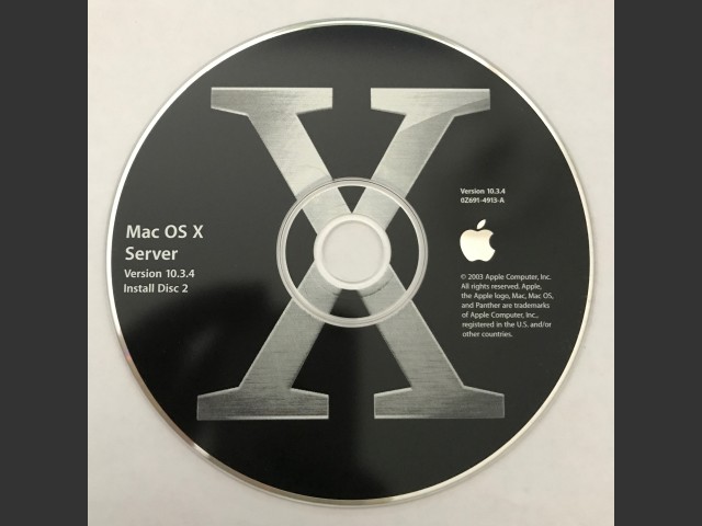 691-4912-A,0Z,Mac OS X v10.3.4 Server. Install (CD) (2004)