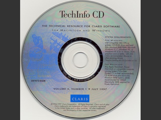 Claris TechInfo CD July 1997 (1997)