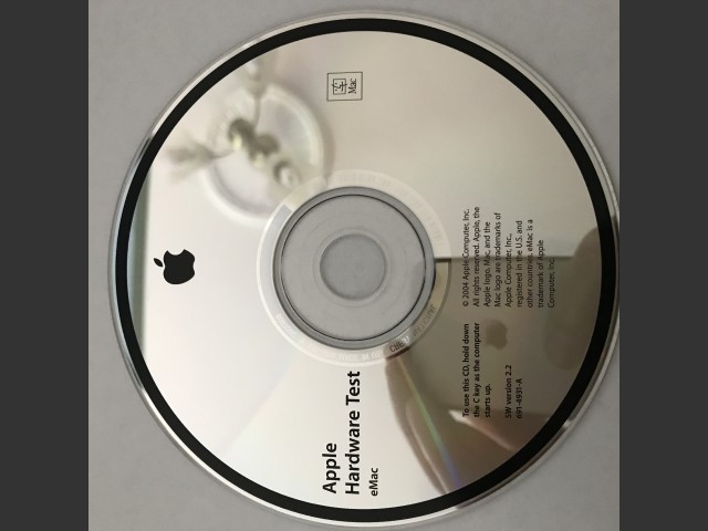 691-4931-A,,Apple Hardware Test v2.2. eMac (CD) (2004)
