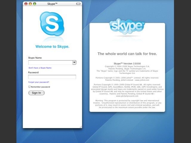 Skype for PowerPC (2006)