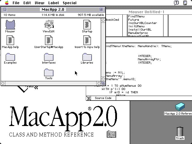 Basic libraries, Mouser, reference HyperCard stack 