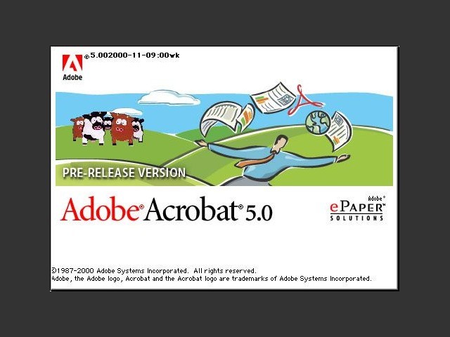Adobe Acrobat 5 pre-release (2000)