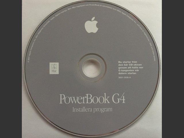 PowerBook G4 400/500, Mac OS 9.1, Installera / Återskapa program / AHT [SWEDISH] (2001)