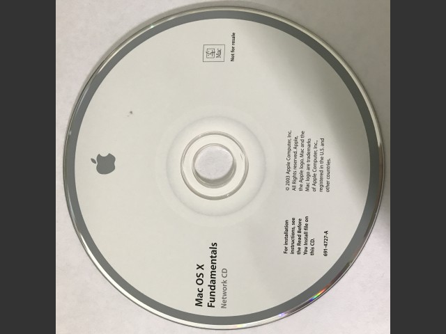 691-4727-A,,Mac OS X Fundamentals. Network Disc 2003 (CD) (2003)