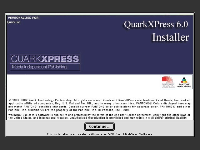 QuarkXPress 6.0 PR (2003)