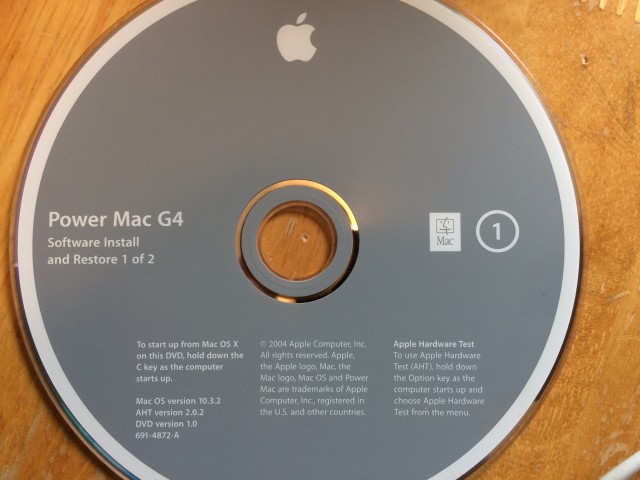 691-4872-A,,Power Mac G4 Software Install & Restore (2 DVD set) Mac OS v10.3.2 AHT... (2003)