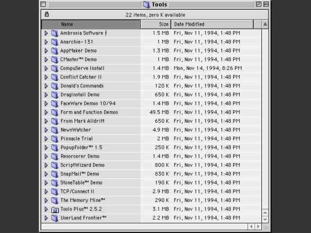 Tools folder 