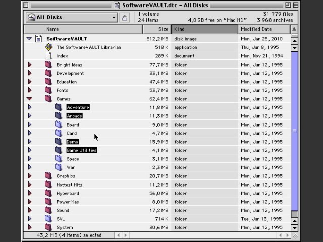 DiskTracker catalog browsing window 