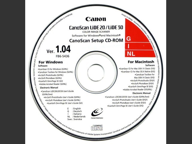 CanoScan LiDE20/LiDE30 (2002)