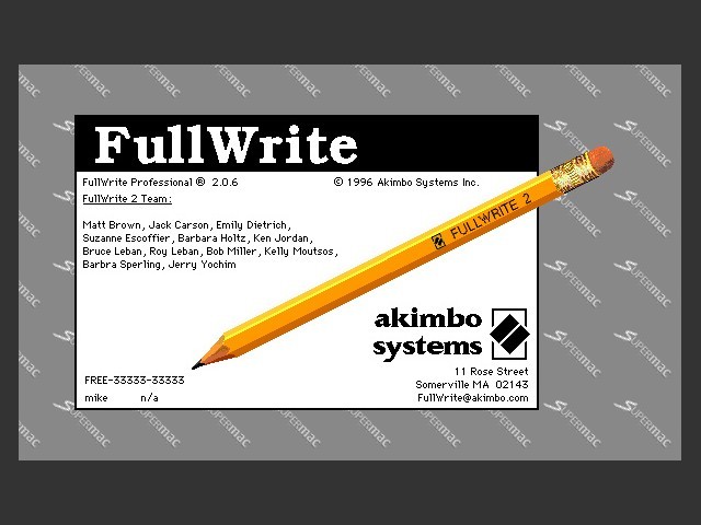 FullWrite Professional 2.0.6 (1996)