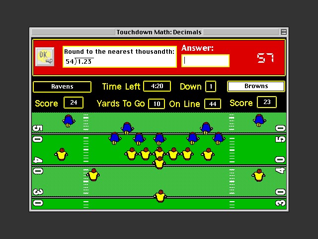 Touchdown Math: Decimals (1994)