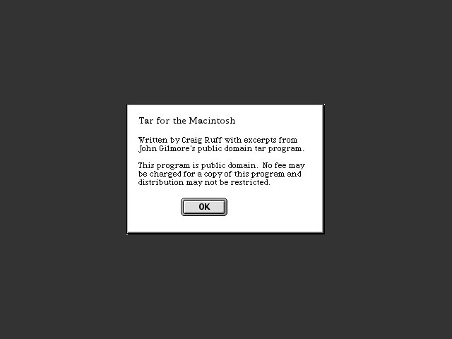 Tar for the Macintosh (1991)
