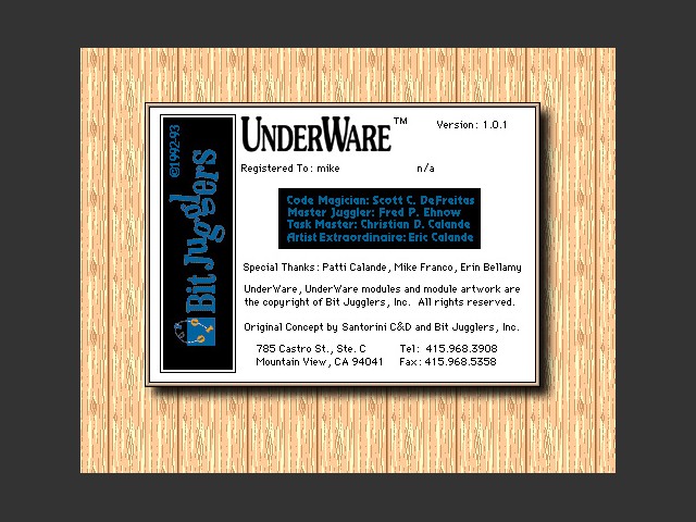 UnderWare 1.0.1 (1993)