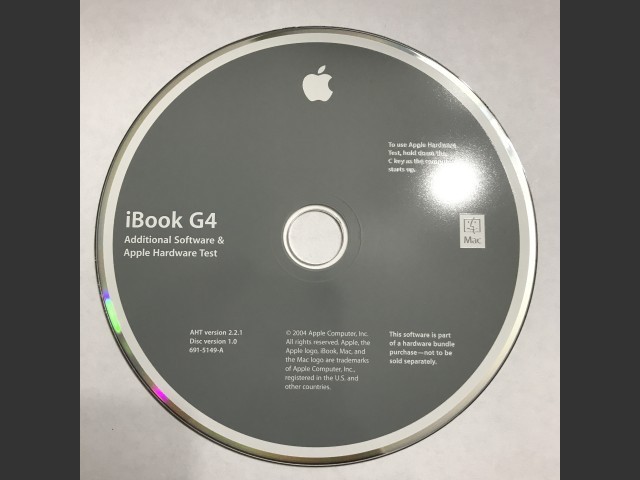 691-5148-A,2Z,iBook G4. Mac OS X Install (2 CD set) Mac OS v10.3.5. Disc v1.0 2004 (DVD) (2004)