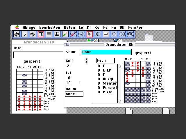 MacStupas Studentplan und Vertretungsplan (1996)