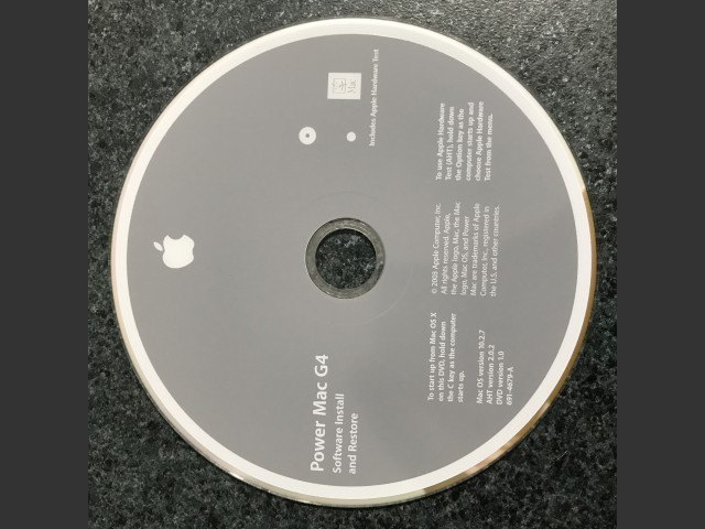 Mac OS X 10.2.7 (Disc 1.0) (G4) (691-4679-A) (AHT 2.0.2) (DVD) (2003)