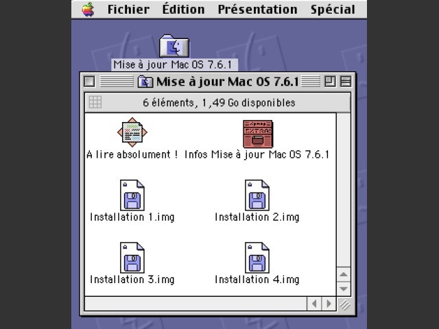 Mise à Jour Mac OS 7.6.1 (1996)