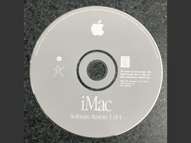 691-3497-A,,iMac. Install & Software Restore (4 CD set) Mac OS v10.1.2, v9.2.2. Disc... (2002)
