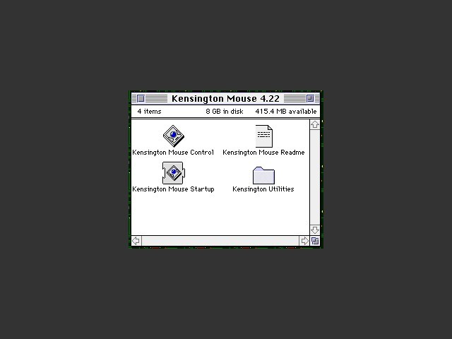 Kensington Mouse Software version 4.22 (1995)