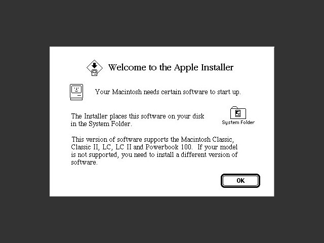 System 6.0.8L (Classics, Classic II, LC, LC II, PowerBook 100) (1991)