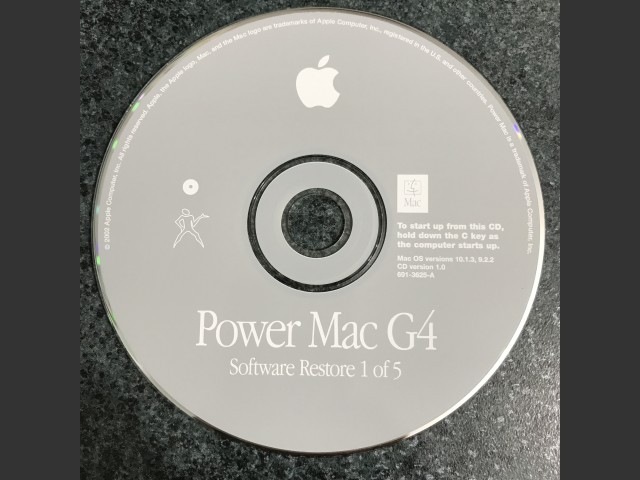 Power Mac G4 Software Restore (5 CD set) Mac OS 9.2.2 + OSX 10.1.3, Disc v1.0 2002 (CD) (2002)