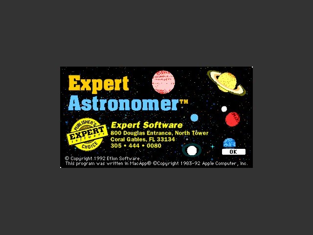 Expert Astronomer 1.0 (1992)