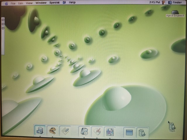 Kaleidoscope themed Mac OS 9 with DragThing and A-dock! 