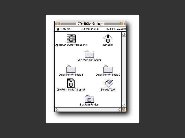 CD-ROM 600e software content 