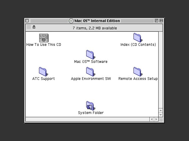 Mac OS 7.5.5, 7.6.1 & 8.0 Internal Edition (1997) (1997)