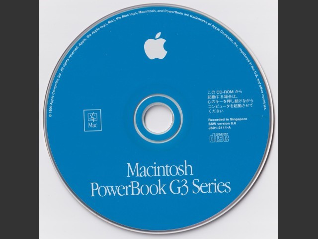 Mac OS 8.6 (PowerBook G3 Series) (J691-2111-A) (CD) [ja_JP] (1999)