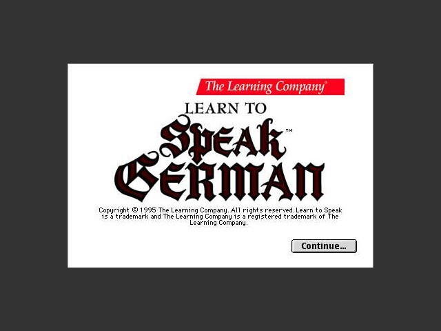 Learn To Speak German (1995)