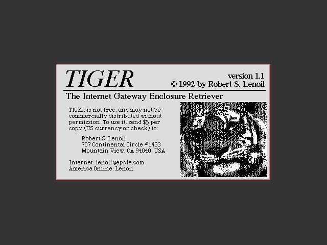 TIGER (The Internet Gateway Enclosure Retriever) (1992)