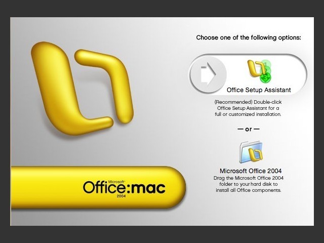 Office:mac 2004 