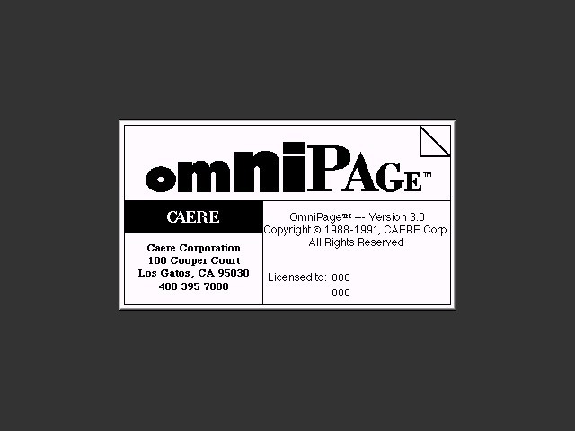 OmniPage 3.0 (1988)