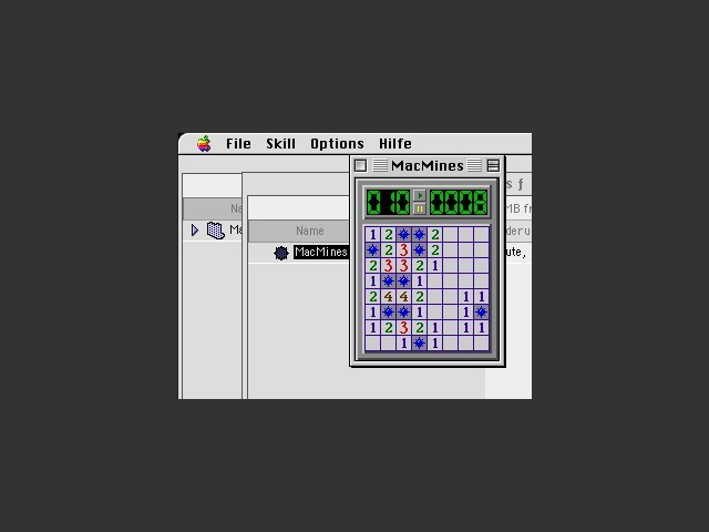 MacMines in SheepShaver, Mac OS 9 