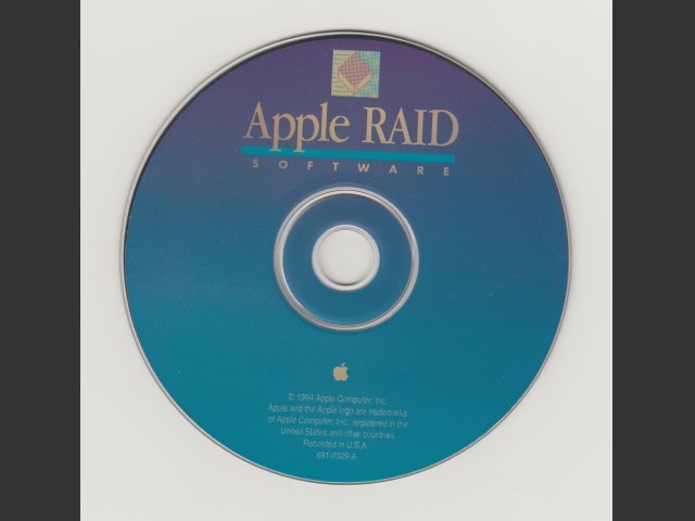 Apple RAID (WGS 6150/8150/9150) (691-0329-A) (CD) (1994)