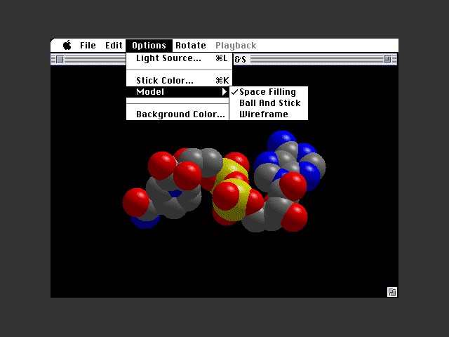 MacMolecule rendering a molecule 