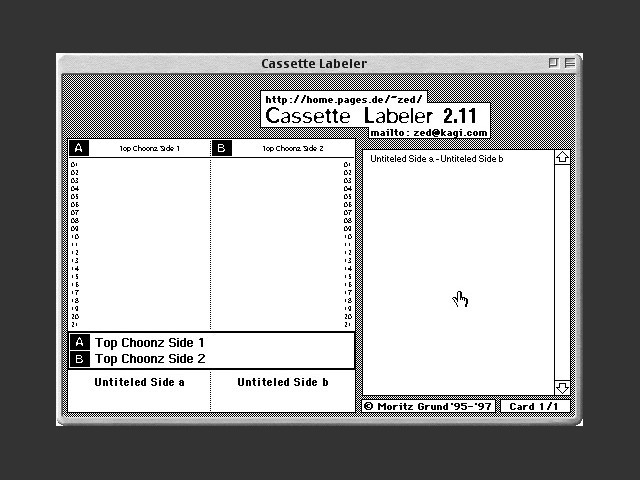 Cassette Labeler (1997)