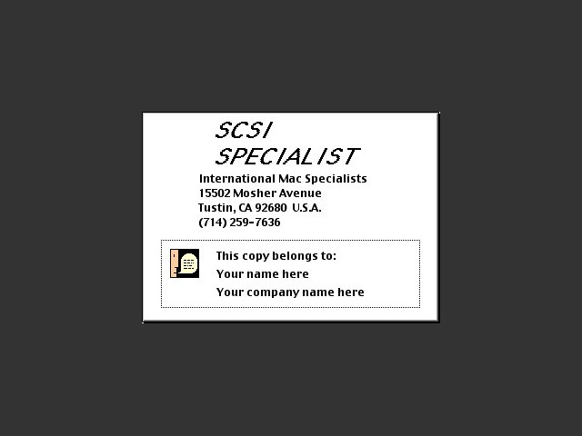 SCSI Specialist (1992)