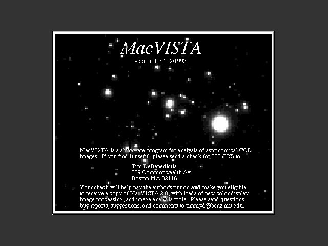 MacVISTA 1.3.1 (1992)