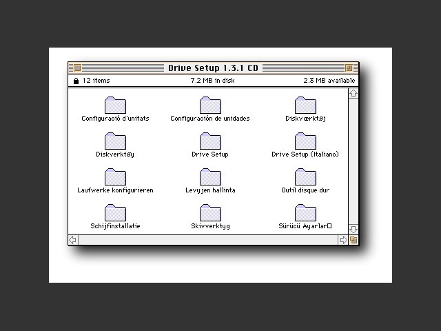 CD content: Localized sets of Drive Setup 1.3.1 