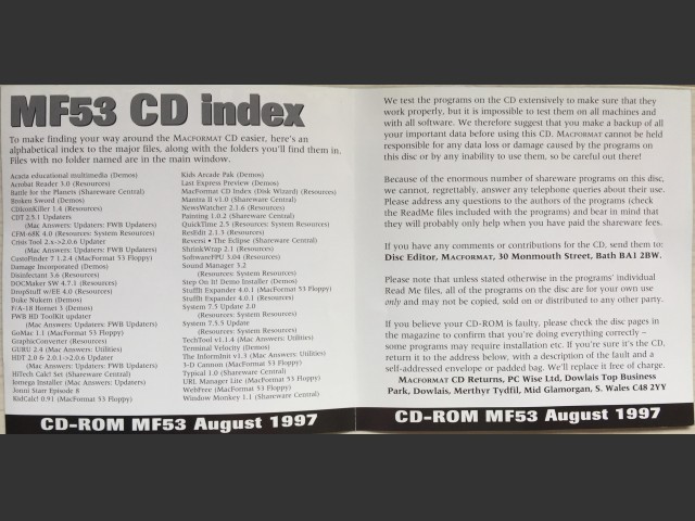 CD 53 Box 2 August 97 